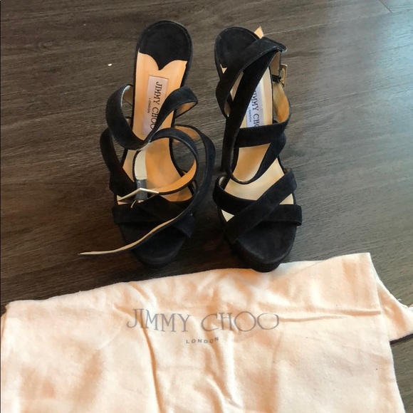 Jimmy Choo Black Strappy Heels - Picture 4 of 8